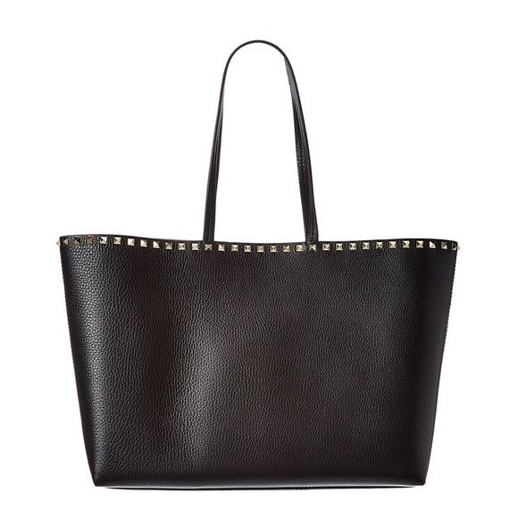 Valentino Rockstud Large Grainy Leather Shopper Tote - Picture 2 of 4